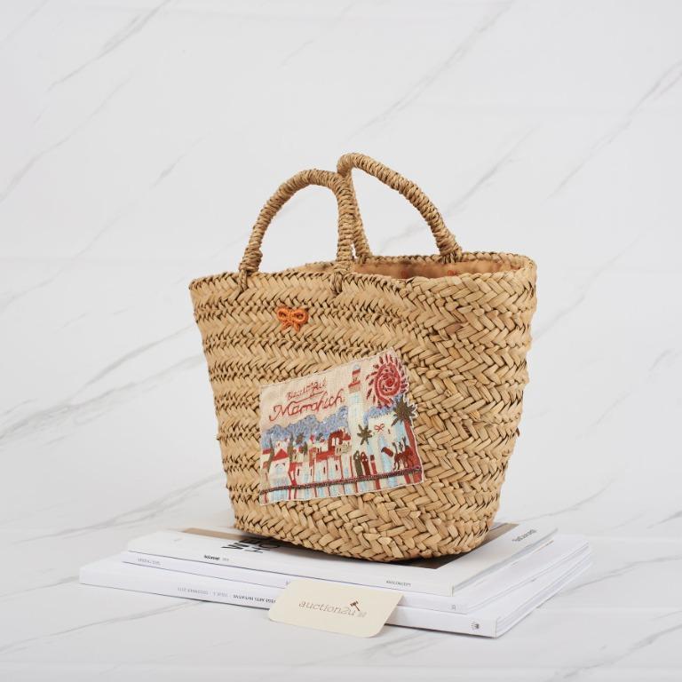 [USED] Anya Hindmarch Beach Straw Tote, Luxury, Bags & Wallets on Carousell