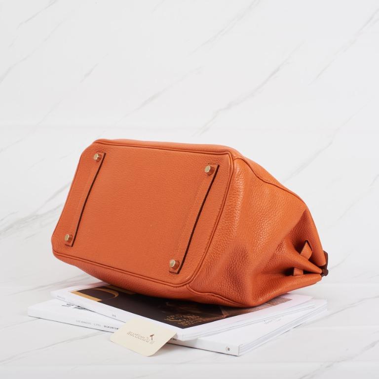HERMÈS, Orange feu togo leather 'Birkin 35', 2015. - Bukowskis