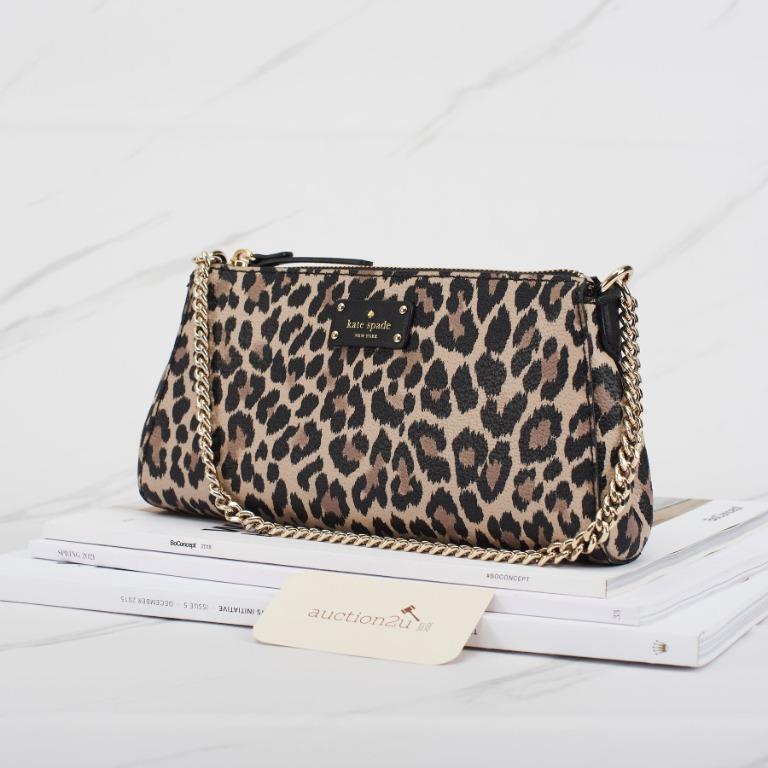 USED] Kate Spade Leopard Print Leather Clutch, Luxury, Bags & Wallets on  Carousell