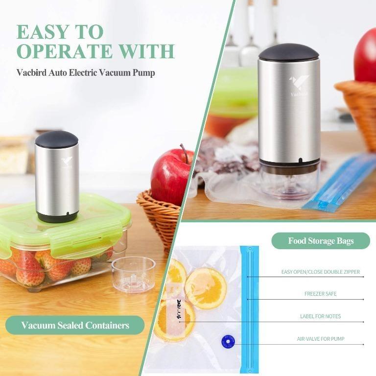 Vacbird Handheld Cordless Food Vacuum Sealer For Sous Vide Cooking