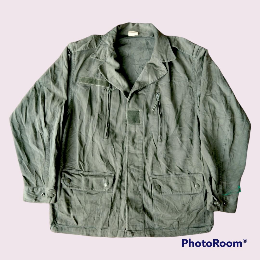 Vintage French army f2 jacket olive military camo