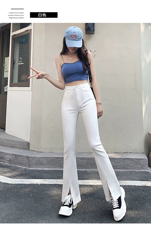 White plus size bell bottom jeans online