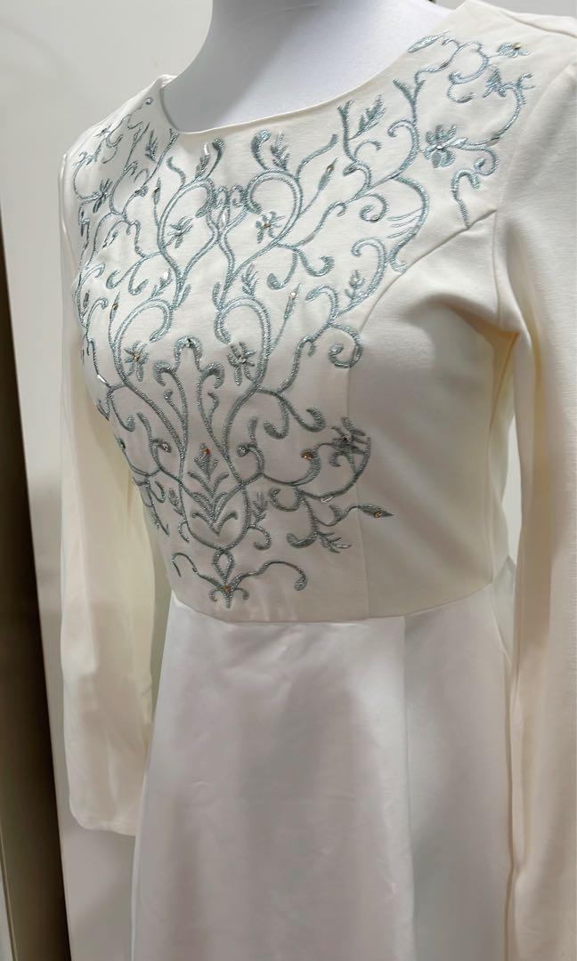 ZALIA Muslimah Dress Zalora With Baby Blue Florals Print Women s