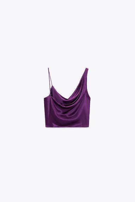 Zara Satin Camisole Top, Women's Fashion, Tops, Sleeveless on Carousell