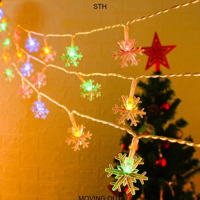 5.3 Meters Star Shape Battery-operated 50 LEDs String Lights for Christmas Tree