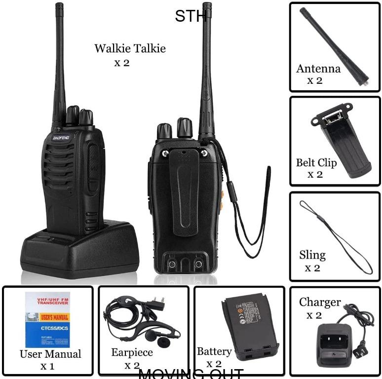 90%OFF Baofeng Long Range Walkie Talkies FRS Two Way Radios with Earpiece  Pack UHF Handheld Rechargeable BF-888s Interphone for Adults or Kids Hiking  Biking Camping Li-ion Battery and Charger Included, Mobile