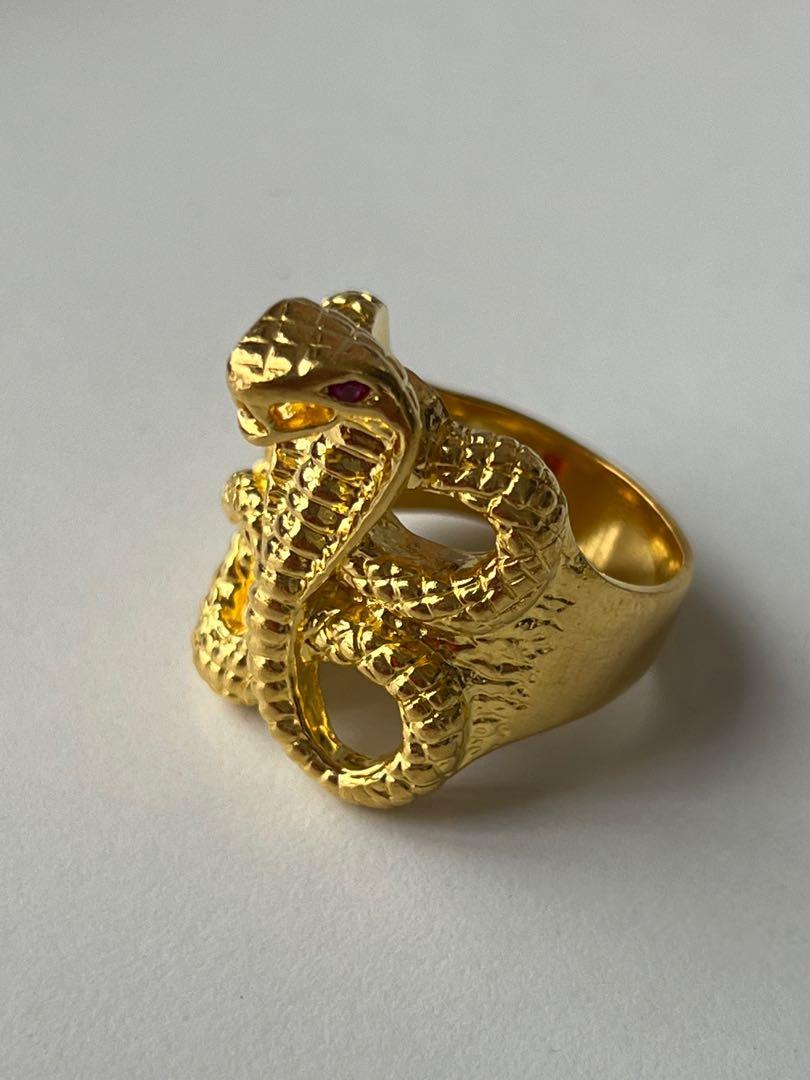 916 gold ring snake design rare 42.88gram Women s Fashion