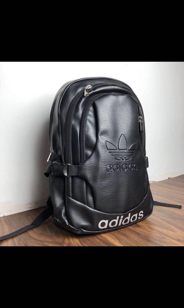 Adidas Leather Backpack, Men's Fashion, Bags, Backpacks on Carousell
