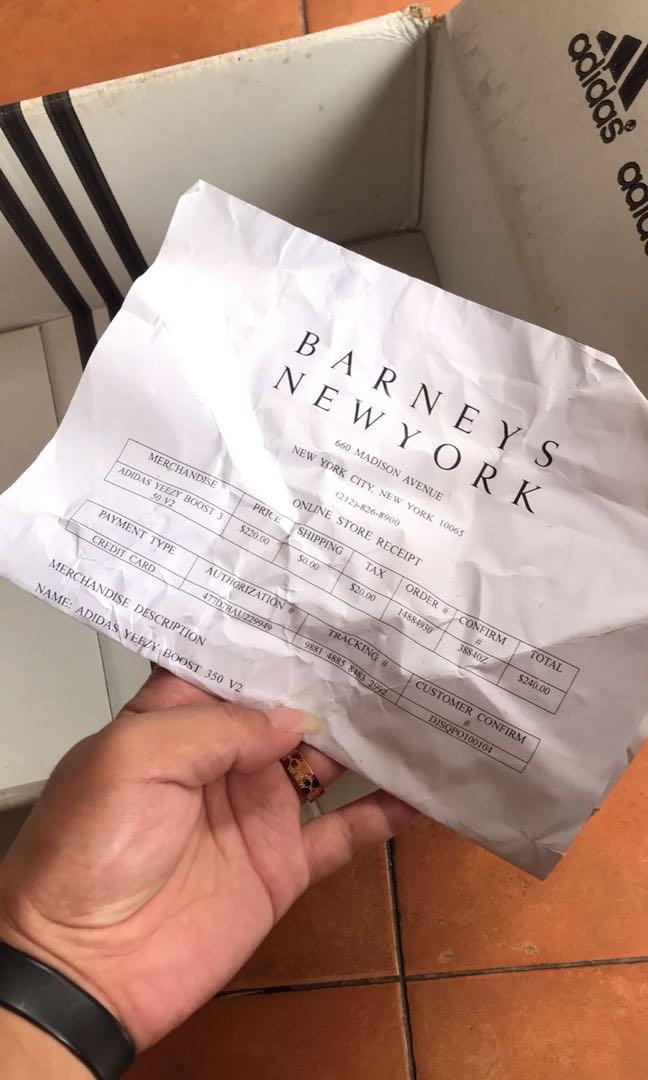 Barneys new york yeezy receipt clearance
