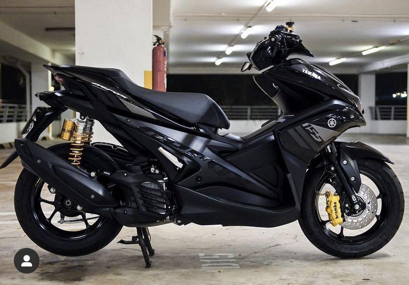 Aerox 155 Coverset BLACK RAVEN Motorcycles Motorcycle Accessories 