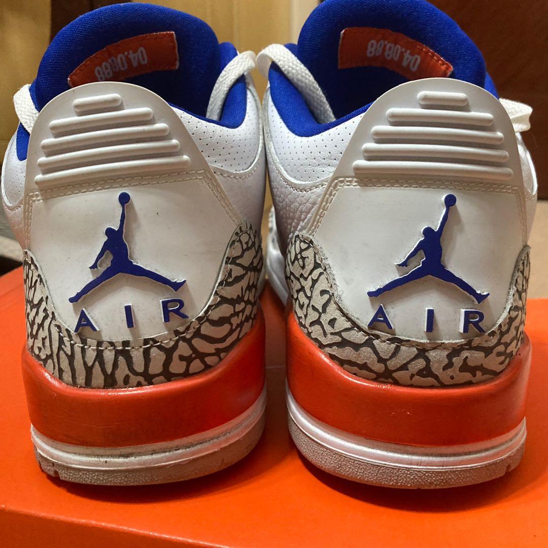 Air Jordan 3 Retro 'Knicks', 男裝, 鞋, 波鞋- Carousell