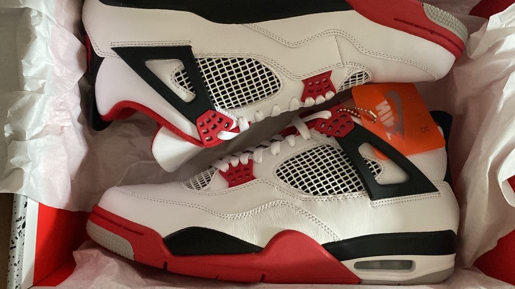 Jordan retro 4 womens fire red cheap