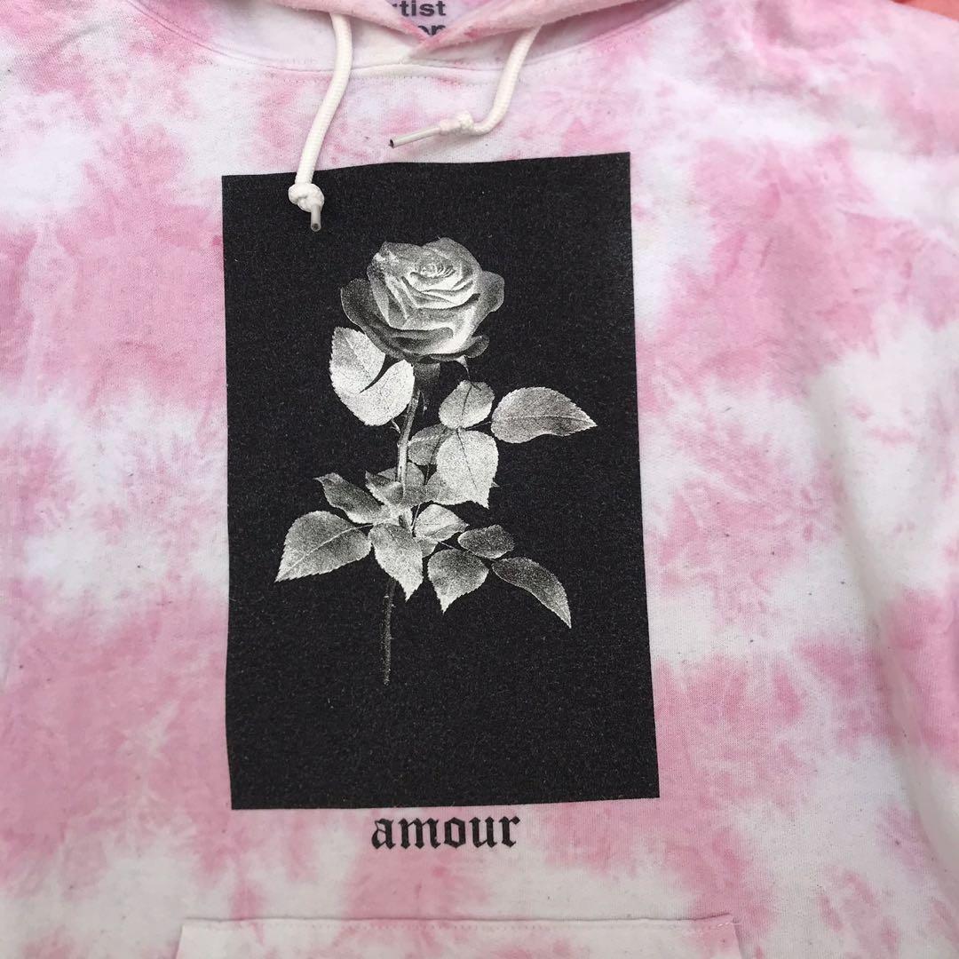 Artist union pink rose hoodie clearance