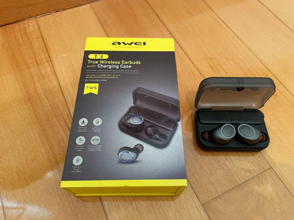 awei T3 True Wireless Earbuds with Charging Case