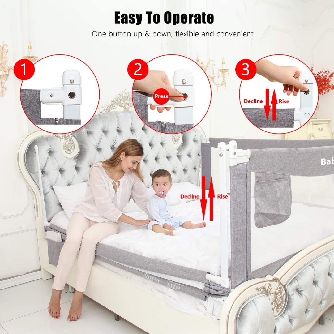 Baby guard Extra Long bed rail (Category: Bed Guards) located in Pasig City. Submitted by unicornsanddinosaurs (Listing ID 1145471374, Image 2). Description: Brand new with box photo for reference only selling per piece I only have one size available 70" long and 30" tall pls check your bed's actual size Location Pasig No shopee check out For areas serviceable by Grab Lalamove or Angkas only Thank you 😊.