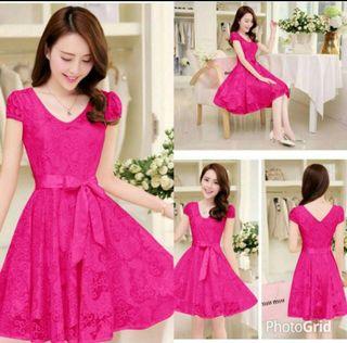 Baju Dress Wanita Koress Dres Casual Dress anggun - allsize - fanta
