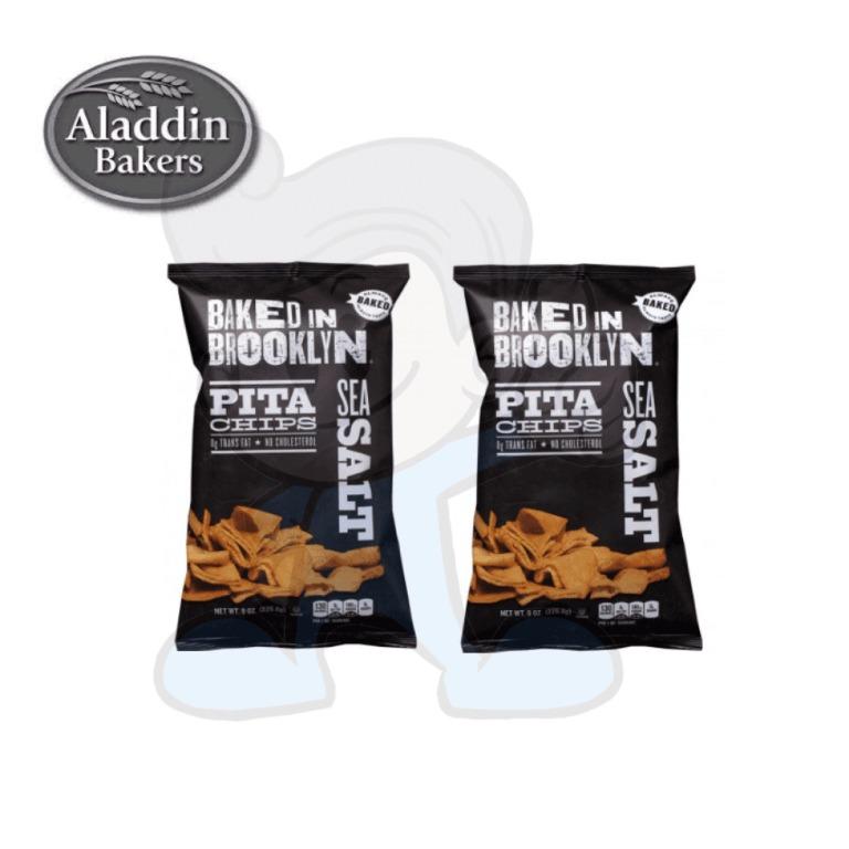 Baked in Brooklyn Pita Chips Sea Salt (2 x 8oz), Food & Drinks