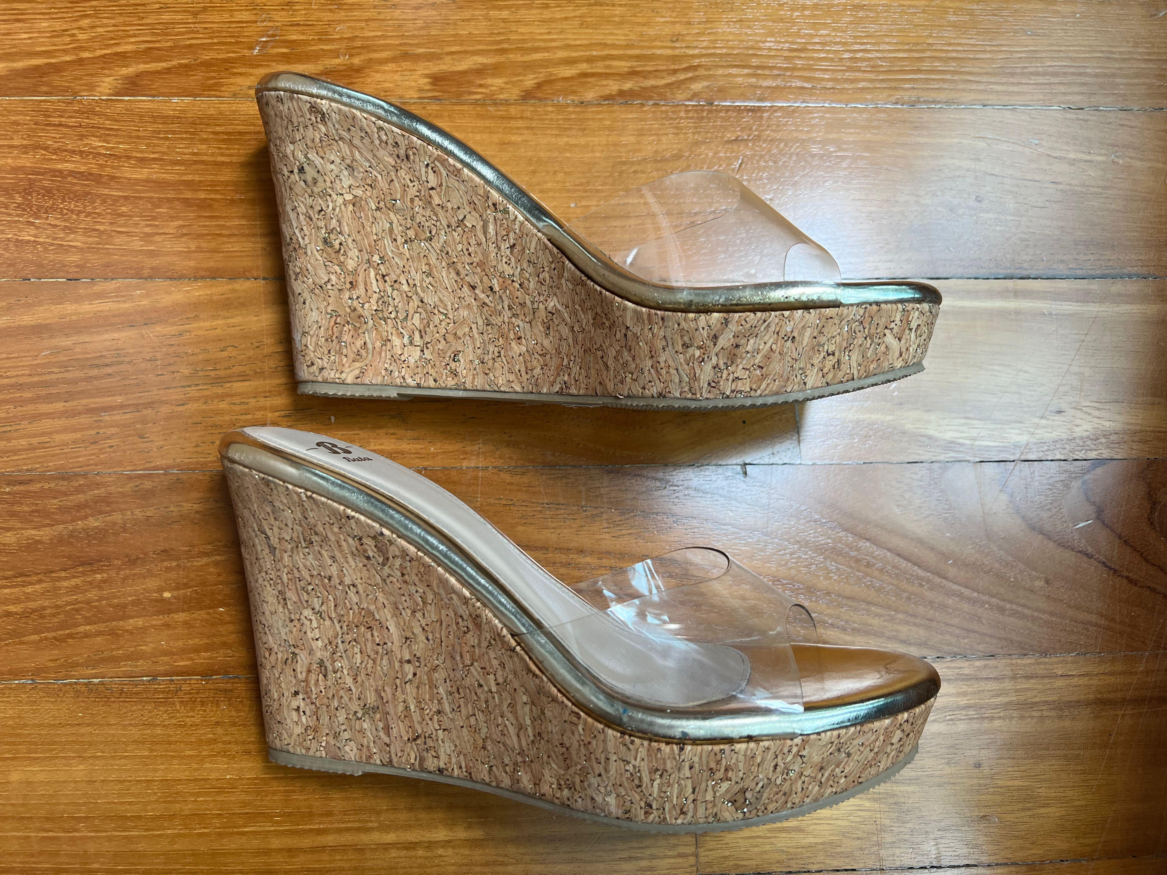 Wedges transparent sale