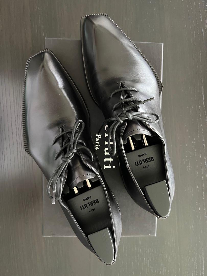 Berluti Alessandro Edge Black Leather Shoes, size 6, Men's Fashion