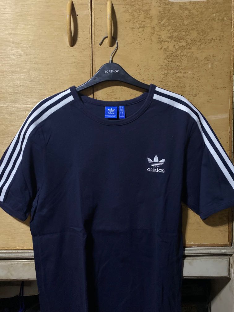 Blue Adidas Plain Shirt, Men's Fashion 