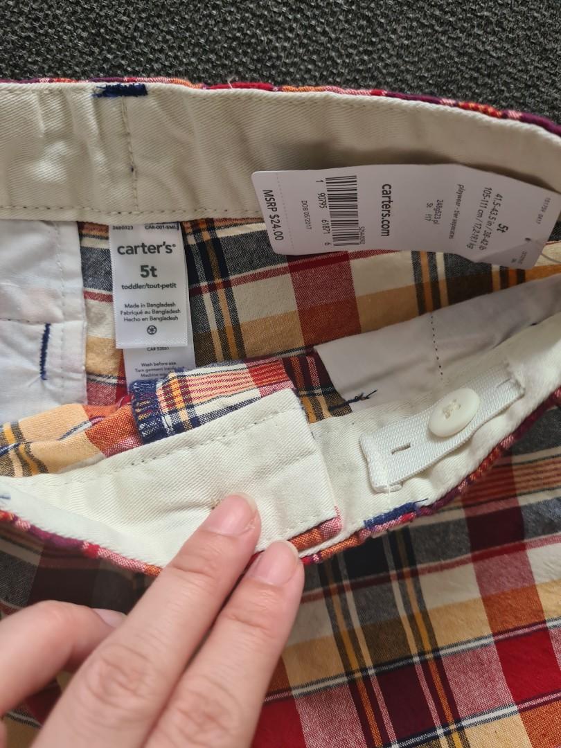 Brand New Carter's Plaid shorts / bermudas, Babies & Kids, Babies