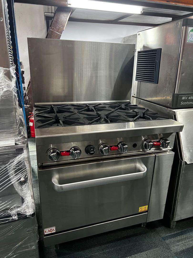 6 burner gas cooktop with oven