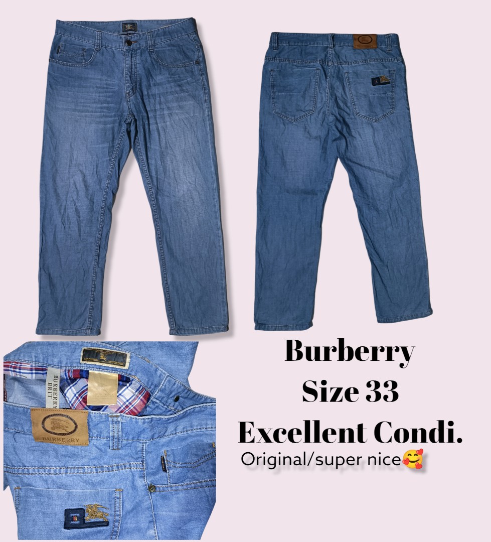 Burberry Denim pants, Men's Fashion, Bottoms, Jeans on Carousell