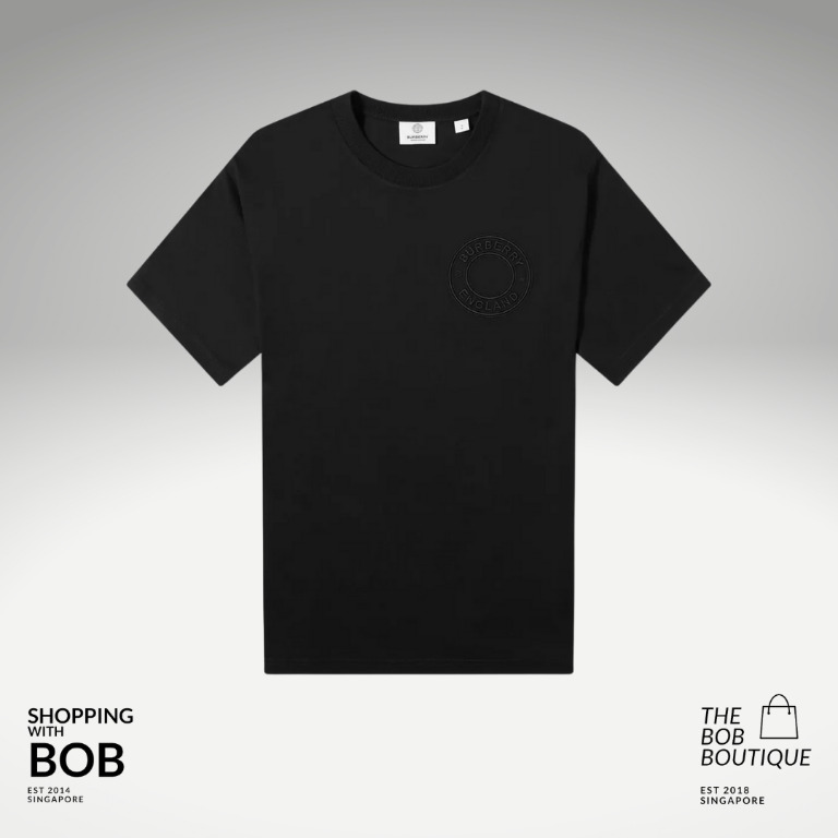 Burberry Logo T Shirt Tee Black Men s Fashion Tops Sets