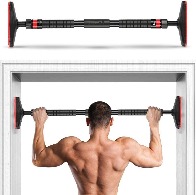 C6343 Sport24 Adjustable Telescopic Door Frame Body Weight Pull Up Chin Up Push Up Door Bar 2021 Model Wide Grip Heavy Duty For Home Gym Workout