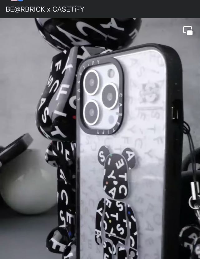 CASETiFY X BearBrick iPhone 13 Pro Max Matte Black, Mobile Phones
