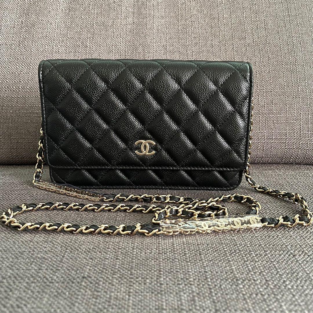 Chanel 22P Wallet On Chain GHW, Luxury, Bags & Wallets on Carousell