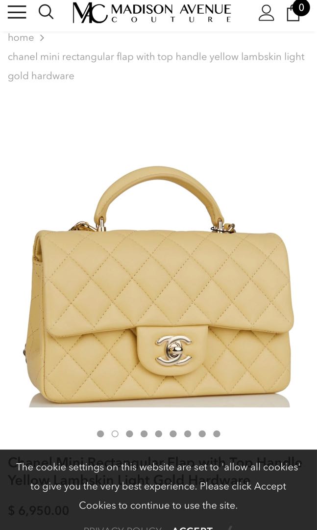Chanel Mini Flap Bag with Top Handle (In light yellow), Women's Fashion,  Bags & Wallets, Cross-body Bags on Carousell