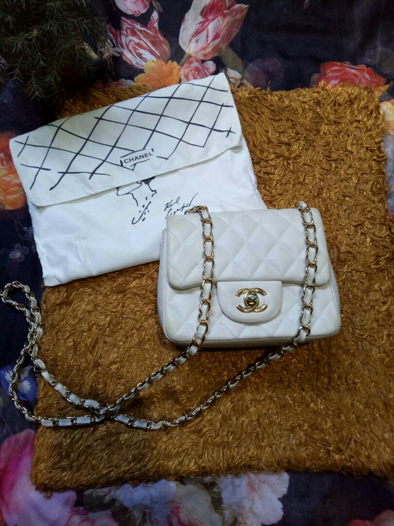 Chanel White Sling Bag, Luxury, Bags & Wallets on Carousell