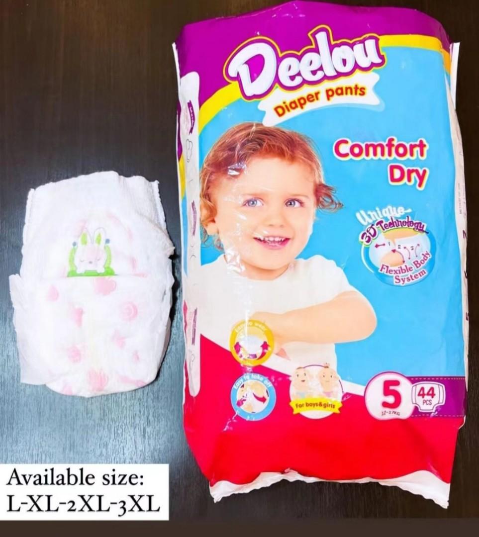 DEELOU DIAPER PANTS 250 ANY SIZE, Babies & Kids, Bathing & Changing