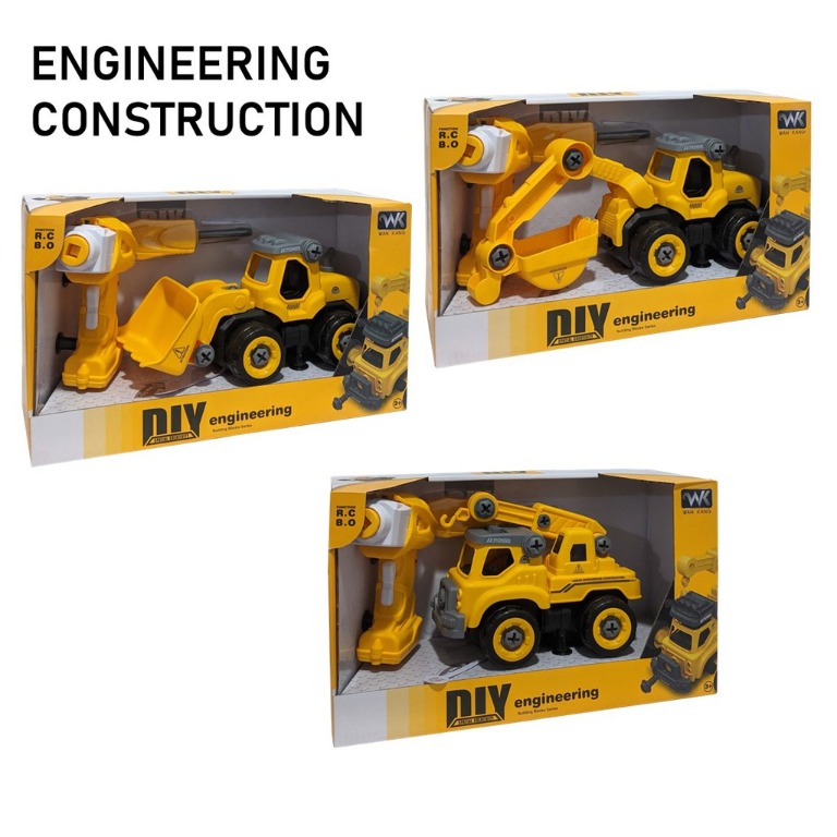 DIY Trucks Construction Engineering - Build & Take Apart with Toy ...
