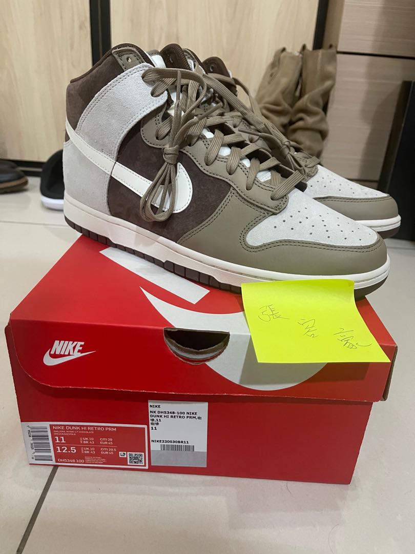 Dunk High Light Chocolate - US11 (29cm), 他的時尚, 鞋, 運動鞋在