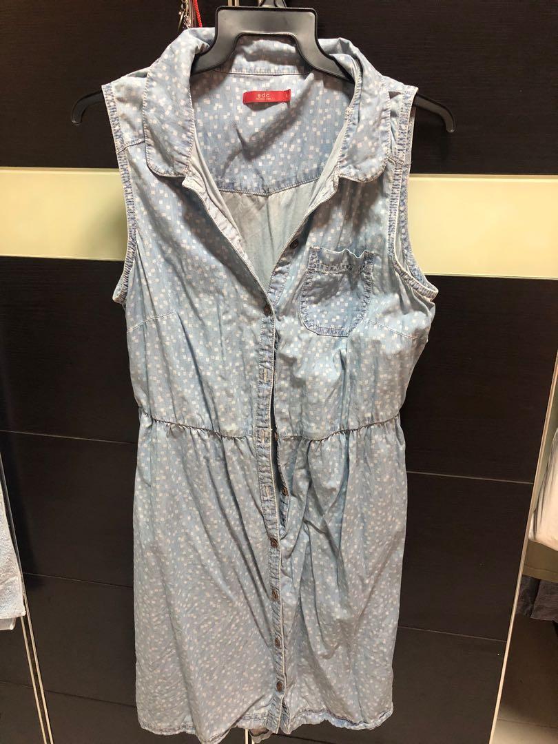 EDC Esprit Demin print dress, Women's Fashion, Dresses Sets