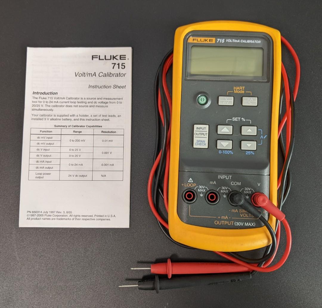 FLUKE 715 Volt/mA Calibrator, Computers & Tech, Office & Business ...