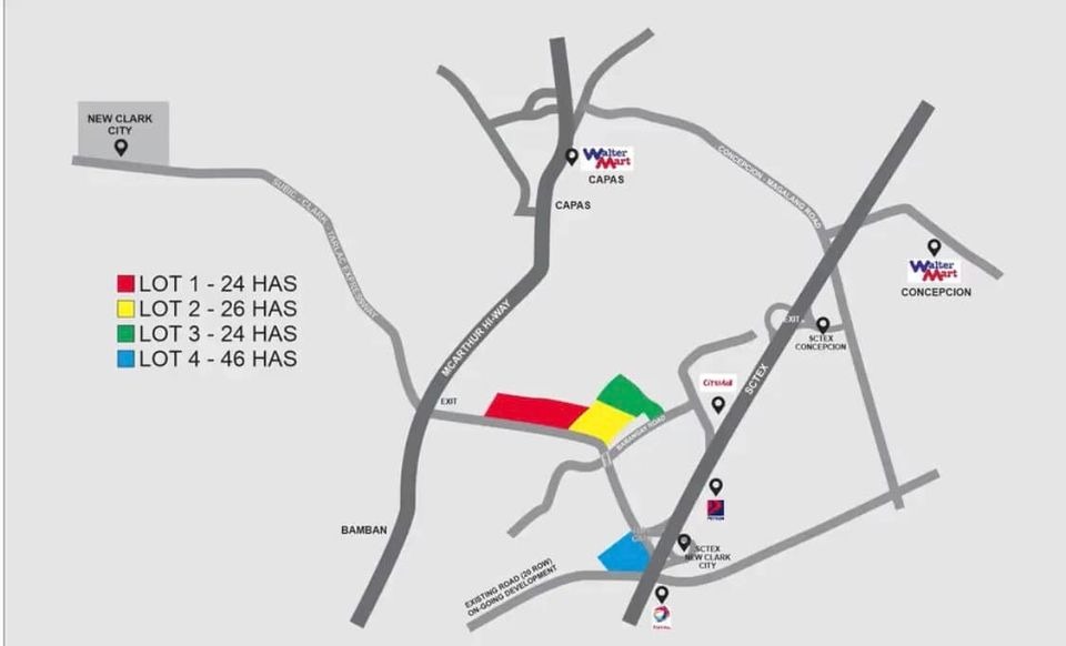 COMMERCIAL LOT FOR SALE VDR, Bamban Tarlac Along 8 lanes New Clark