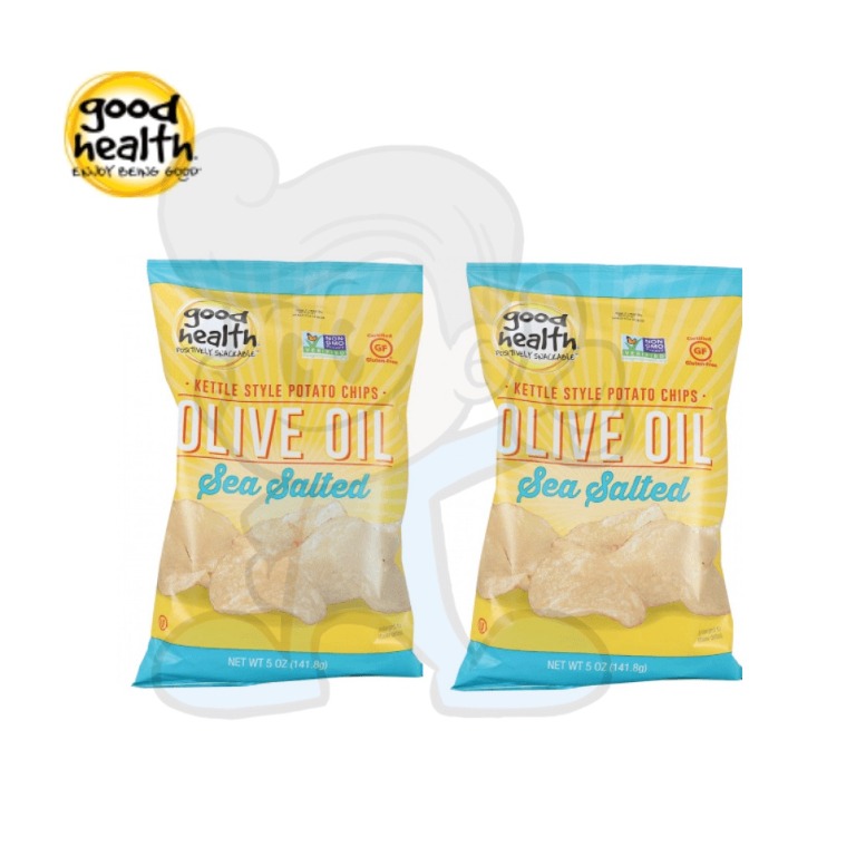 Good Health Kettle Style Potato Chips Olive Oil Sea Salted, 141.8g