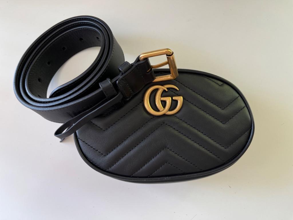 Gucci marmont belt best sale bag fake vs real