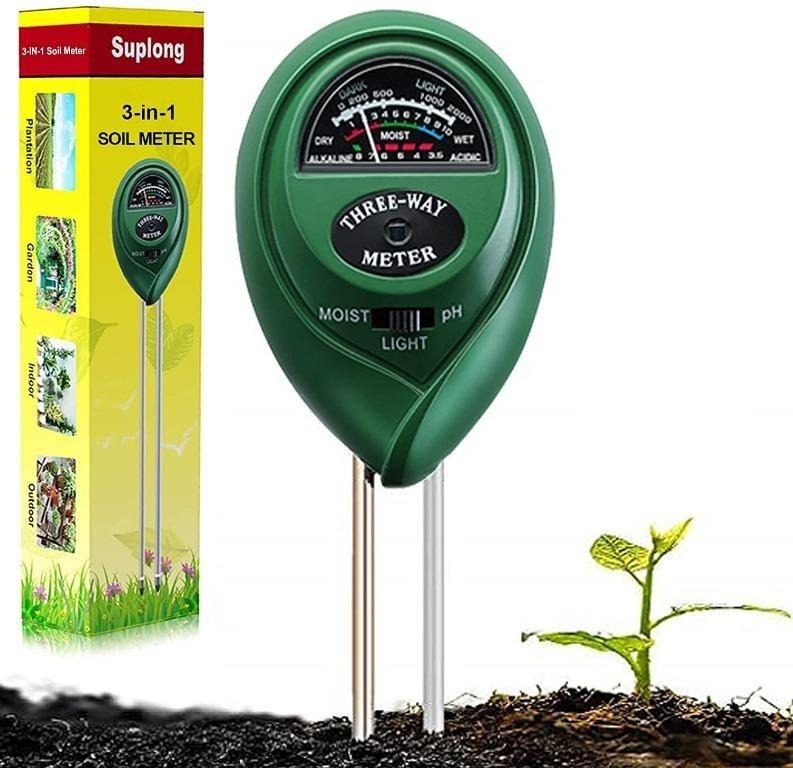 H2247 Suplong Soil PH Testing Kit 3 in 1 Plant Soil Tester Kit With PH