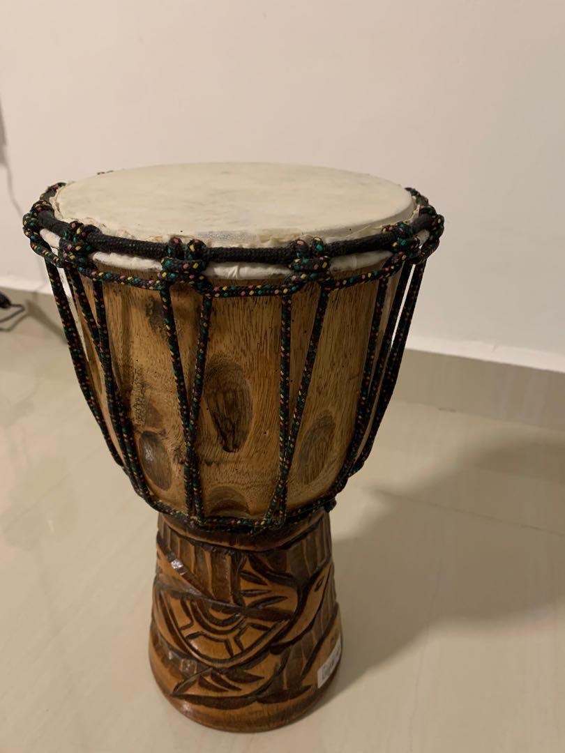 Walnut Strong Functional Sturdy Djembe Adults for Children Practice Hand Drum 