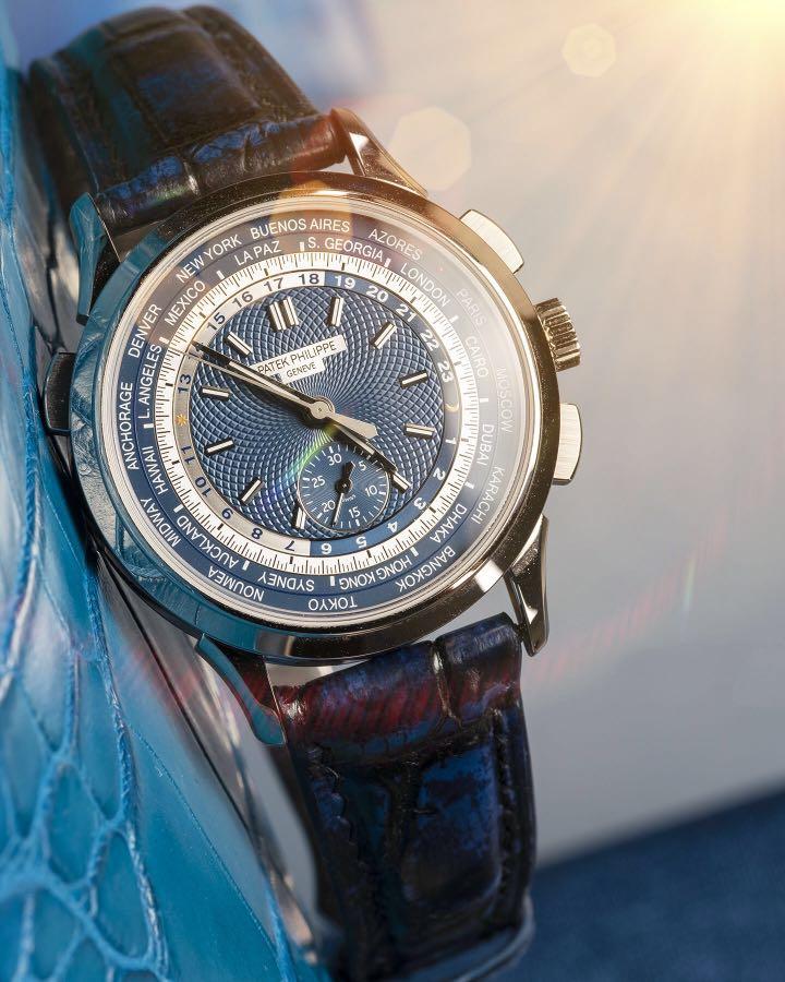 Patek philippe blue leather strap 2025