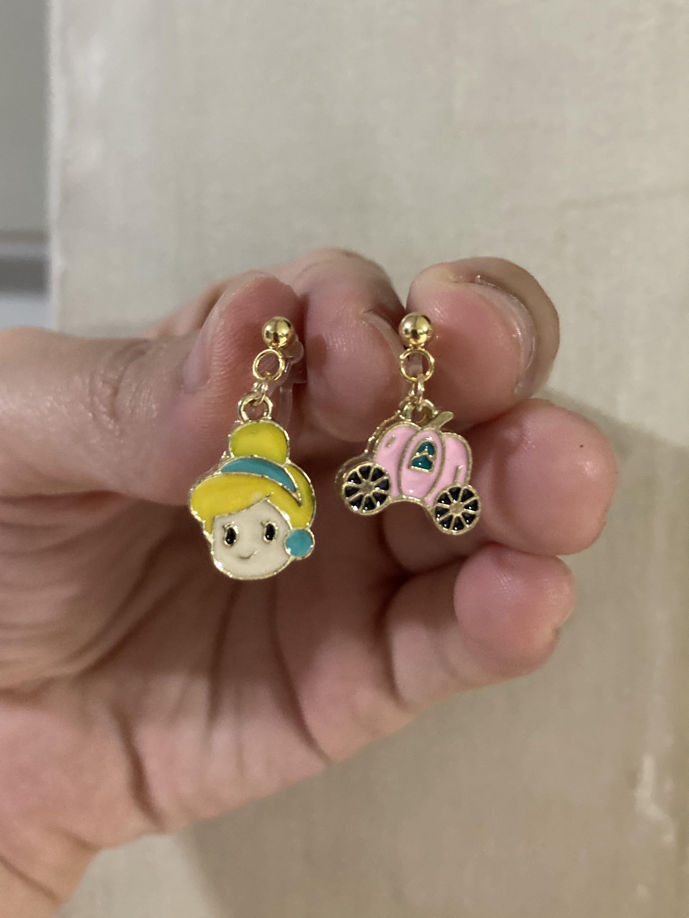 Cinderella clip on top earrings