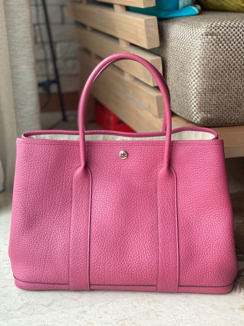 Hermes, Bags, Hermes Garden Party Tote Leather 36 Pink
