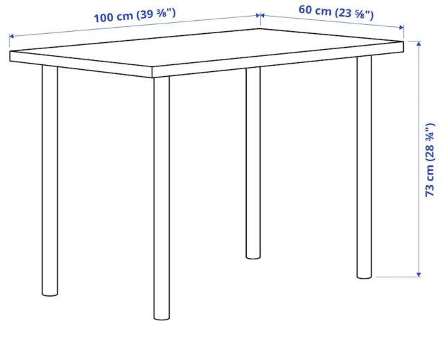 Ikea Linnmon Table (1000mm x 600mm), Furniture & Home Living, Furniture ...