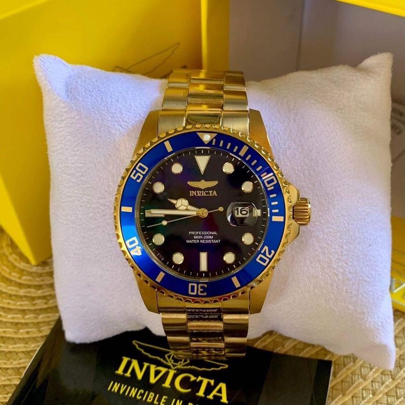 Invicta pro hotsell diver watch gold