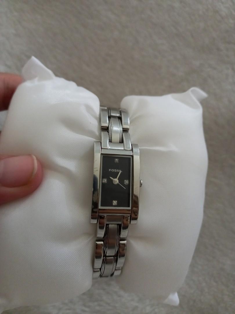 Jam tangan fossil silver, Fesyen Wanita 