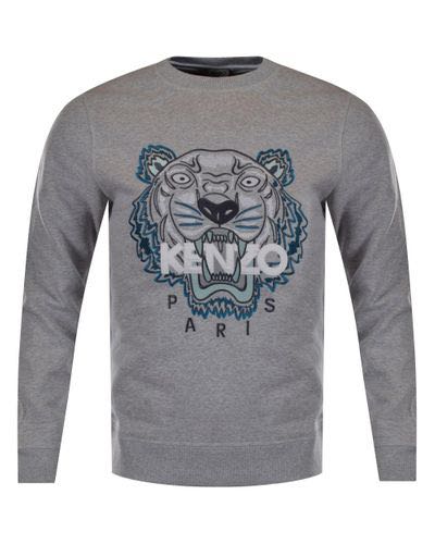 Grey and clearance blue kenzo jumper